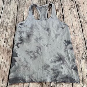 Lululemon Swiftly Gray Tie-Dye Racerback Tank Top Size 8